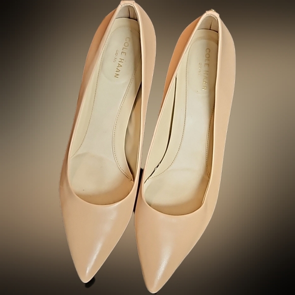 Cole Haan's Go-To Park brushed leather pumps size 8 - Picture 4 of 6